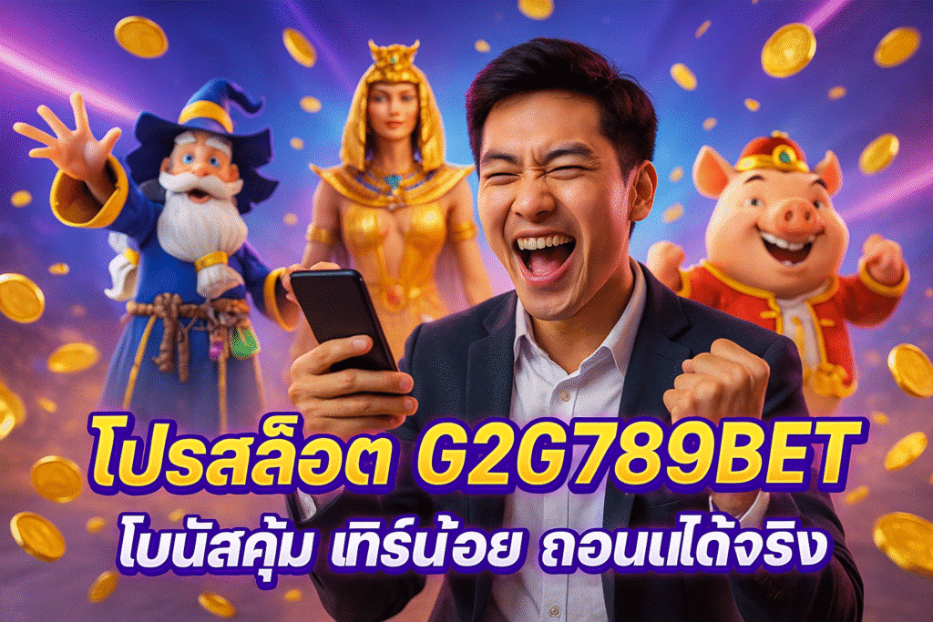 โปรสล็อต G2G789BET โบนัสคุ้ม เทิร์นน้อย ถอนได้จริง